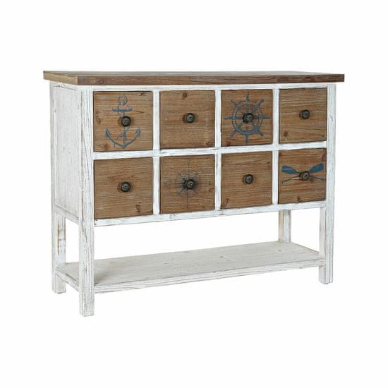 DKD Home Decor Konzola DKD Home Decor Bela črna jelka 104 x 35 x 80,5 cm