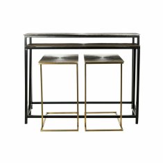 DKD Home Decor Komplet DKD Home Decor Console Golden Metal Silver Copper Aluminium (103 x 27,5 x 77,5 cm) (4 kosi)