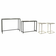 DKD Home Decor Komplet DKD Home Decor Console Golden Metal Silver Copper Aluminium (103 x 27,5 x 77,5 cm) (4 kosi)