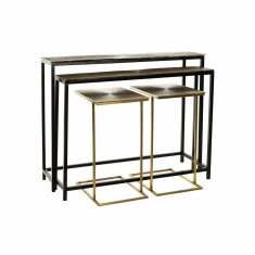 DKD Home Decor Komplet DKD Home Decor Console Golden Metal Silver Copper Aluminium (103 x 27,5 x 77,5 cm) (4 kosi)