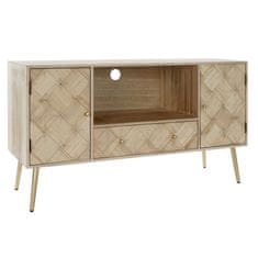DKD Home Decor TV pohištvo DKD Home Decor 118 x 40 x 65 cm Kovina Svetlo rjava Paolownia les Borovina