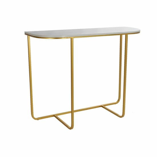 DKD Home Decor Konzola DKD Home Decor 98 x 35 x 77 cm Zlata kovina Beli marmor