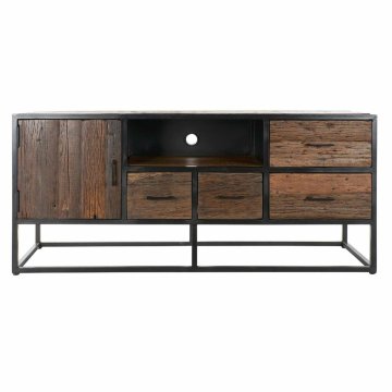 DKD Home Decor TV pohištvo DKD Home Decor Črna Temno rjava Kovina Recikliran les Plastika Mango les 135 x 42 x 60 cm