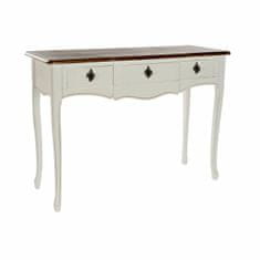 DKD Home Decor Konzola DKD Home Decor Bela Rjava Večbarvni les Les Paolownia 110 x 40 x 79 cm