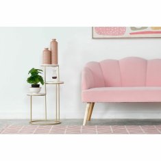 DKD Home Decor Stranska mizica DKD Home Decor Golden Metal MDF White (42 x 42 x 99 cm)
