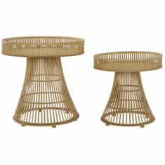 DKD Home Decor Stranska mizica DKD Home Decor Brown Naravni les Bambus 61,5 x 61,5 x 61 cm