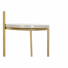 DKD Home Decor Stranska mizica DKD Home Decor Golden Metal MDF White (42 x 42 x 99 cm)