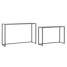 DKD Home Decor Konzola DKD Home Decor Kovina Kristal Plastika Črna 100 x 30 x 65 cm