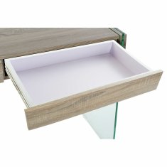 DKD Home Decor Stranska mizica DKD Home Decor Transparent Natural Wood Crystal MDF Wood 120 x 40 x 76 cm