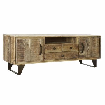 DKD Home Decor TV pohištvo DKD Home Decor 150 x 40 x 52,5 cm Naravna črna kovina Mango les