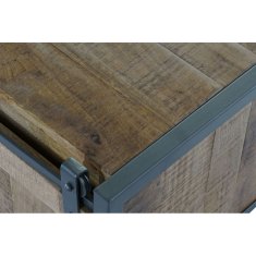 DKD Home Decor Stranska mizica DKD Home Decor Kovina Mango les (120,5 x 60 x 43 cm)