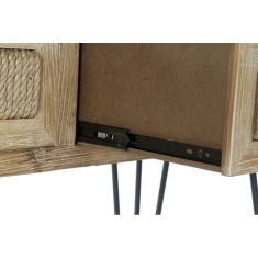 DKD Home Decor Konzola DKD Home Decor Črni les Rjava vrv (112 x 44 x 80,5 cm)