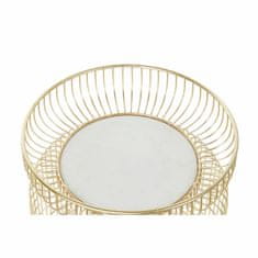 DKD Home Decor Stranska mizica DKD Home Decor Beli marmor železo zlata (43 x 43 x 47 cm)