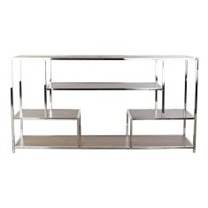 DKD Home Decor Konzola DKD Home Decor 190 x 40 x 96 cm srebrna jeklo plastika MDF les
