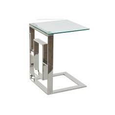 DKD Home Decor Stranska mizica DKD Home Decor Crystal Steel (40 x 40 x 55 cm)