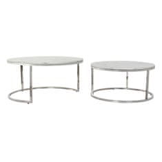 DKD Home Decor Komplet 2 miz DKD Home Decor Silver 91,5 x 91,5 x 46 cm