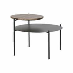 DKD Home Decor Stranska miza DKD Home Decor Rjava Črna Les Kovina (70,5 x 66,5 x 50 cm)