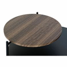 DKD Home Decor Stranska miza DKD Home Decor Rjava Črna Les Kovina (70,5 x 66,5 x 50 cm)