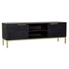 DKD Home Decor TV pohištvo DKD Home Decor Črna kovina Zlati mangov les (147 x 40 x 51 cm)