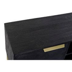 DKD Home Decor TV pohištvo DKD Home Decor Črna kovina Zlati mangov les (147 x 40 x 51 cm)