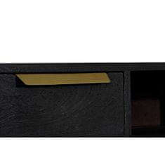 DKD Home Decor TV pohištvo DKD Home Decor Črna kovina Zlati mangov les (147 x 40 x 51 cm)