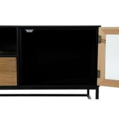 DKD Home Decor TV pohištvo DKD Home Decor Črni les Kovina Kristal (140 x 40 x 50 cm)
