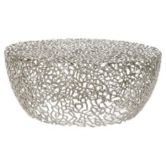 DKD Home Decor Stranska mizica DKD Home Decor Silver Aluminium Plastic 76 x 76 x 33 cm