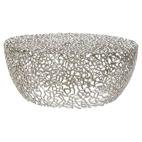 DKD Home Decor Stranska mizica DKD Home Decor Silver Aluminium Plastic 76 x 76 x 33 cm