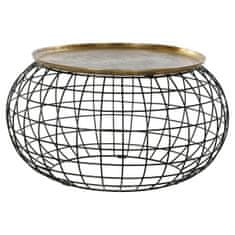 DKD Home Decor Stranska mizica DKD Home Decor 80 x 80 x 44 cm Črna zlata aluminijasta plastika