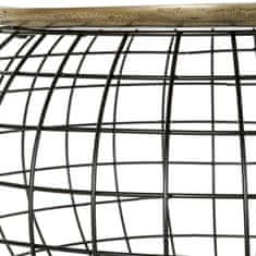 DKD Home Decor Stranska mizica DKD Home Decor 80 x 80 x 44 cm Črna zlata aluminijasta plastika