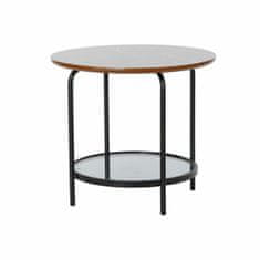 DKD Home Decor Stranska mizica DKD Home Decor Črna Les Kristal Železo (50 x 50 x 45 cm)