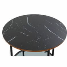 DKD Home Decor Stranska mizica DKD Home Decor Črna Les Kristal Železo (50 x 50 x 45 cm)