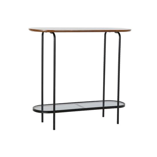 DKD Home Decor Konzola DKD Home Decor Črni les kristal železo (90 x 30 x 80 cm)