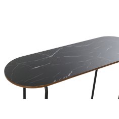 DKD Home Decor Konzola DKD Home Decor Črni les kristal železo (90 x 30 x 80 cm)