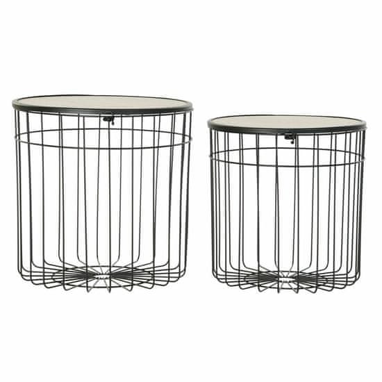 DKD Home Decor Stranska mizica DKD Home Decor Les Kovina (2 kosa) (40 x 40 x 40 cm) (36 x 36 x 36 cm)