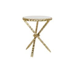 DKD Home Decor Stranska mizica DKD Home Decor Bela Zlata Aluminij Marmor 43 x 43 x 54 cm
