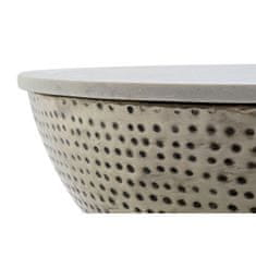 DKD Home Decor Stranska mizica DKD Home Decor 72 x 72 x 33 cm Srebrno jeklo Beli marmor
