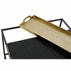 DKD Home Decor Stranska mizica DKD Home Decor 61 x 61 x 49 cm črna zlata jeklo aluminij