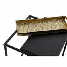 DKD Home Decor Stranska mizica DKD Home Decor Black Golden Steel Aluminium (43 x 42 x 58,5 cm)