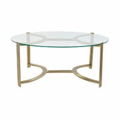DKD Home Decor Stranska mizica DKD Home Decor 81 x 81 x 34 cm Crystal Golden Steel Aluminium