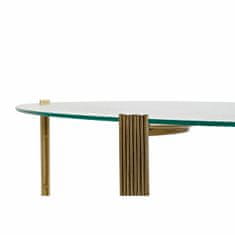 DKD Home Decor Stranska mizica DKD Home Decor 81 x 81 x 34 cm Crystal Golden Steel Aluminium