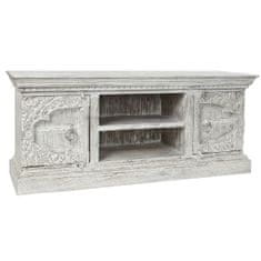 DKD Home Decor TV pohištvo DKD Home Decor 8424001858347 Kovina Bela Mango les 160 x 40 x 65 cm