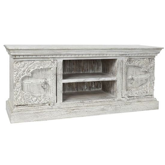 DKD Home Decor TV pohištvo DKD Home Decor 8424001858347 Kovina Bela Mango les 160 x 40 x 65 cm