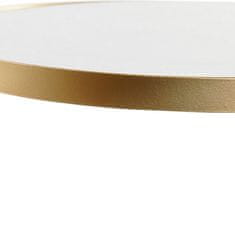 DKD Home Decor Komplet 2 miz DKD Home Decor Golden Metal Wood White (2 kosa) (30 x 30 x 41 cm) (35 x 35 x 44 cm)