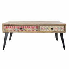 DKD Home Decor Stranska mizica DKD Home Decor 110 x 70 x 46 cm črna kovina rjava večbarvna mangov les