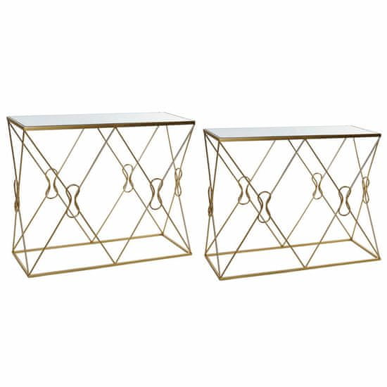 DKD Home Decor Console DKD Home Decor Mirror Golden Metal (102 x 36 x 81 cm) (97 x 31 x 76 cm) (2 kosa)