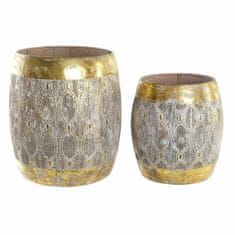 DKD Home Decor Komplet 2 majhnih mizic DKD Home Decor Golden 38 x 38 x 42 cm