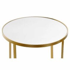 DKD Home Decor Komplet 2 majhnih mizic DKD Home Decor Mirror Golden Metal (44 x 44 x 52 cm) (2 kosa)