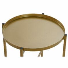 DKD Home Decor Komplet 3 majhnih mizic DKD Home Decor Golden Metal (47,5 x 47,5 x 43 cm) (3 kosi)
