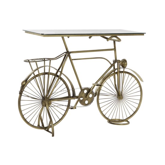 DKD Home Decor Konzola DKD Home Decor Crystal Bicycle Golden Metal (114 x 37 x 77 cm)